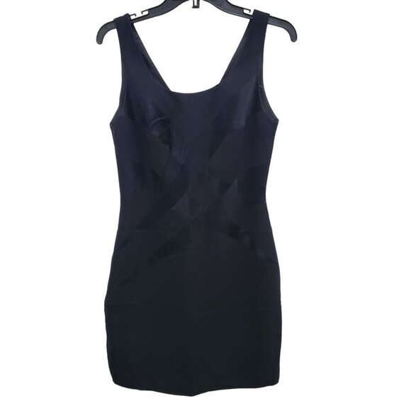 Andrea Polizzi for Rex Lester Women's Vintage Black Bandage‎ Wiggle Dress LBD 6 - Picture 1 of 4